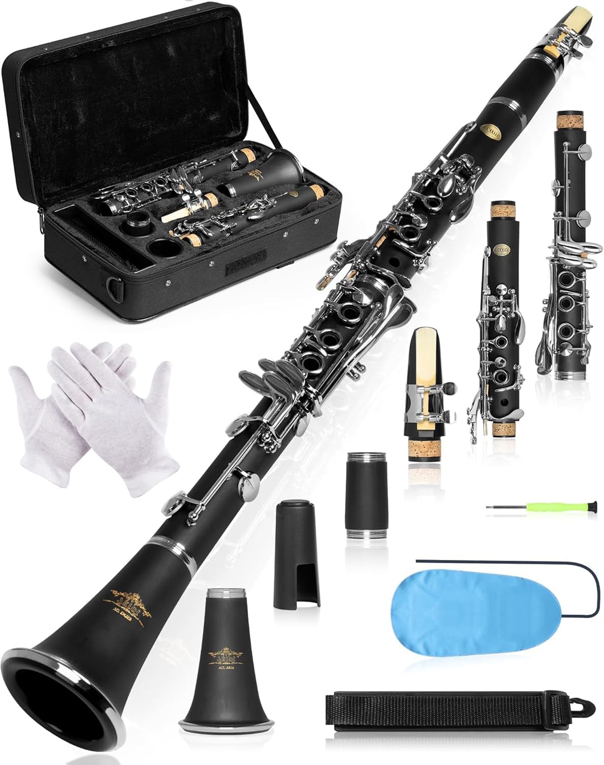 Amazon.com: AKLOT B Flat Concert Clarinet: Precision Tone Hole
